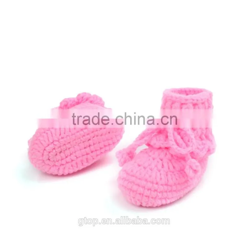 Baby Handmade Crochet Boots Shoes Supplier for 1-10 months old B-0005