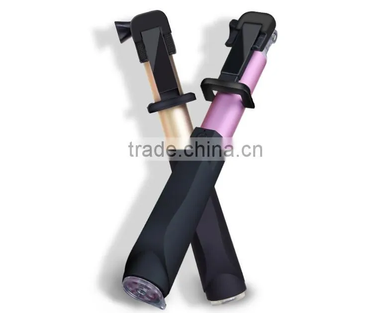 2015 Best Selling Premium Aluminum Light Portable Bluetooth Selfie Stick For Christmas