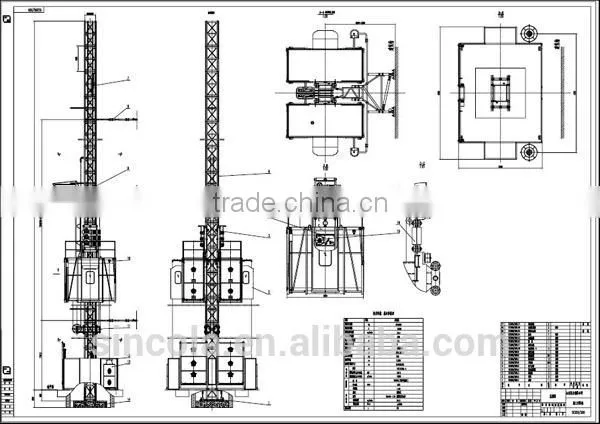 Zhengzhou Sincola SC200/200 Double Cages 2ton Electric Chain Hoist, Construction Hoists For sale