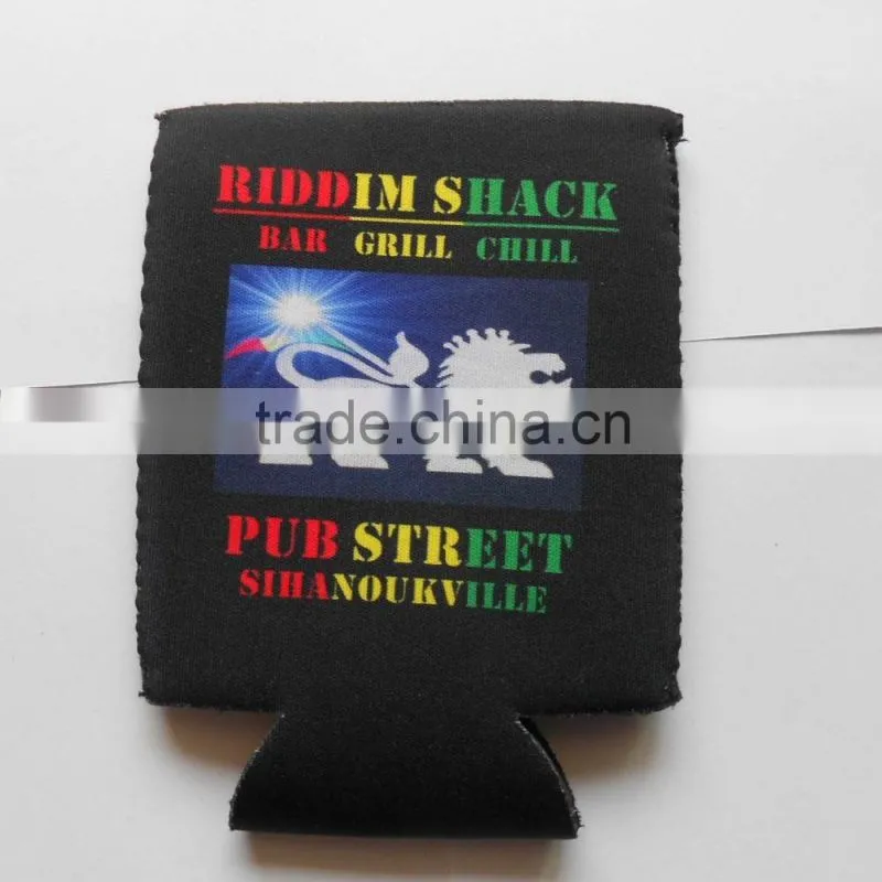 Eco-friendly plain dyed fancy printed beer can holder