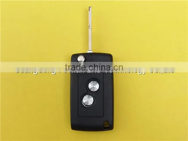 NEW Peugeot remote key shell fob 2 button flip key conversion