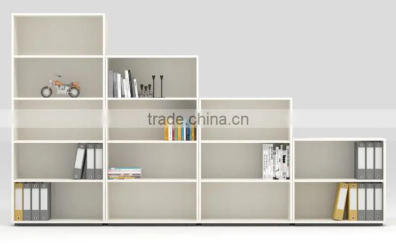 Melamine panel filling storage bookshelf with 2 layer modular home office furniture