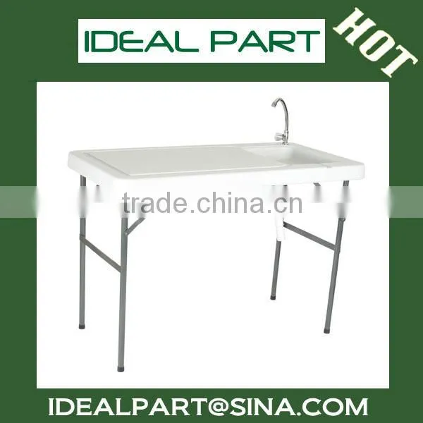Multi-use outdoor sink table