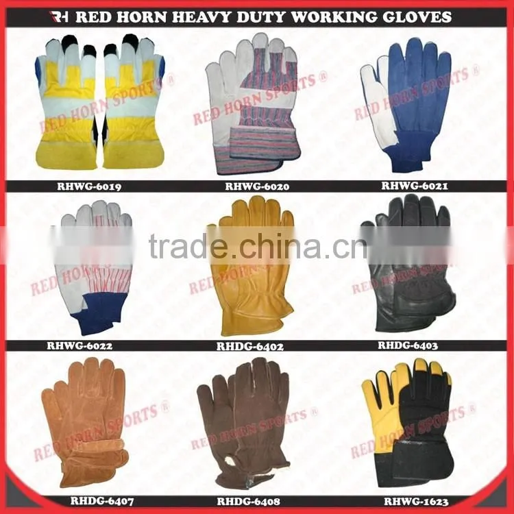 Cow Split Leather Safety Gloves, Cheap Working Gloves