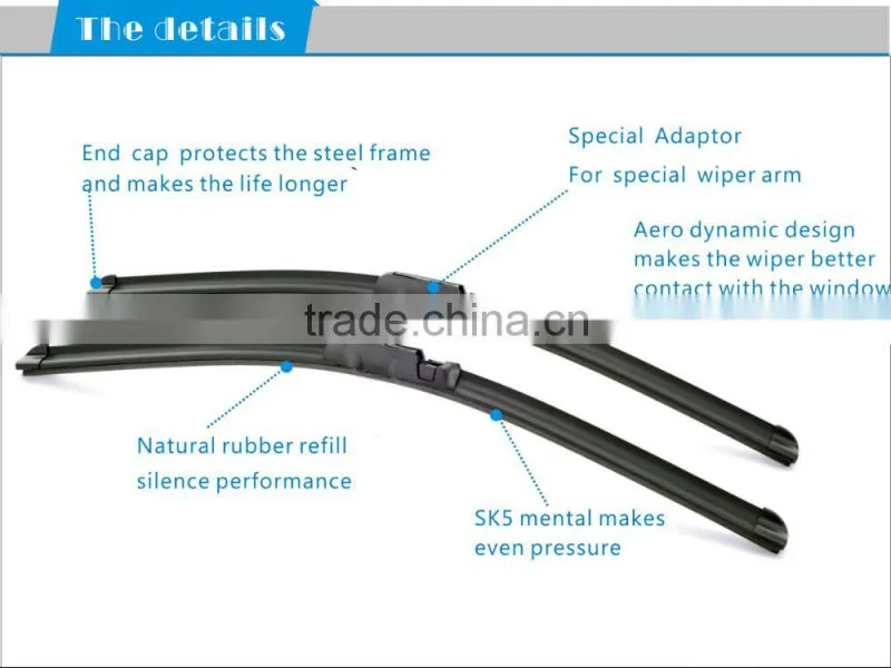 banana type flex wiper blades 14"