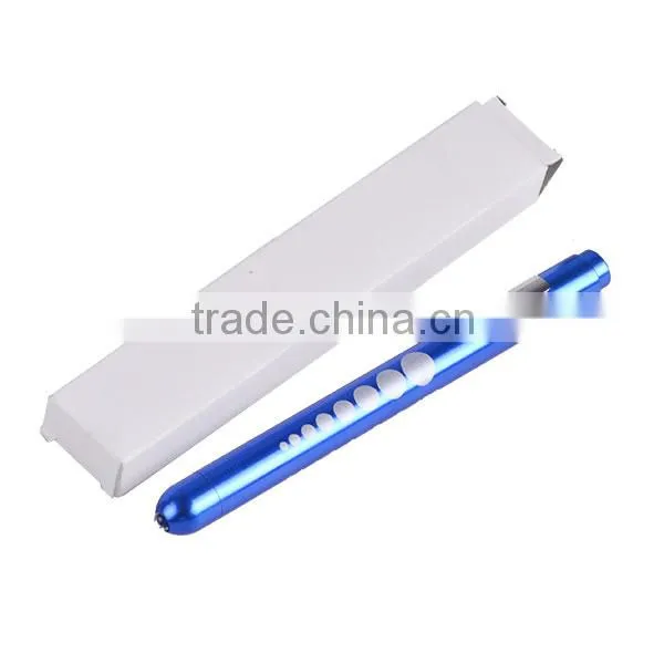 Aluminum Portable Pen Medical Flashlight with Clip