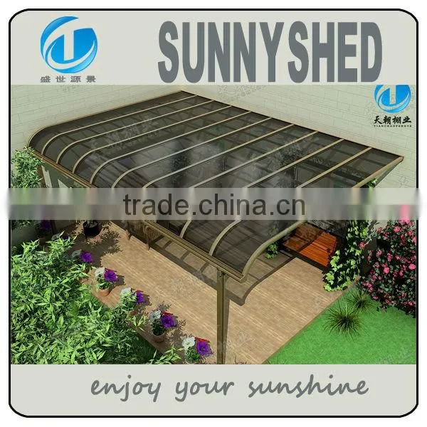 DIY design double Polycarbonate sheet door patio canopy awning for carport