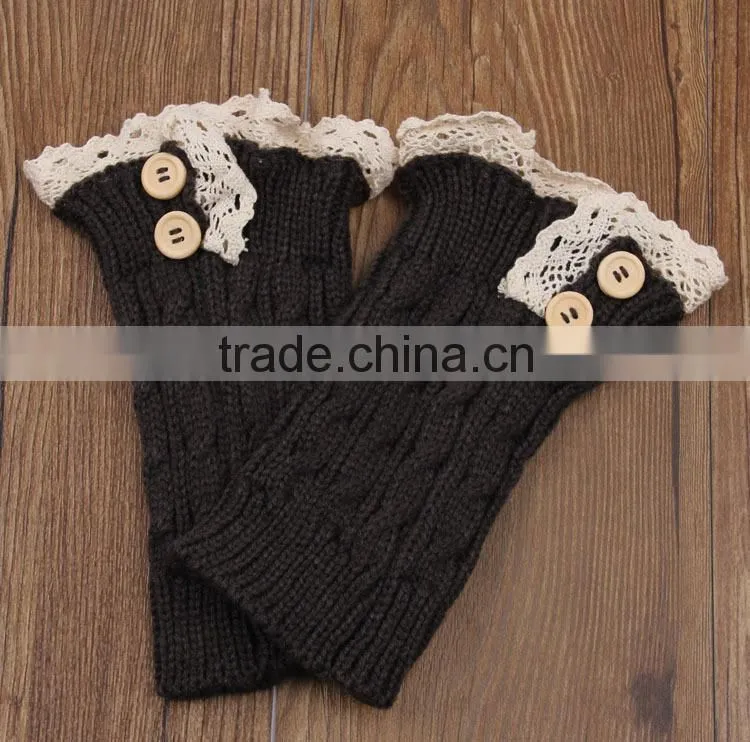 Nice girl crochet knitting lace leg warmer infant warmer boot socks