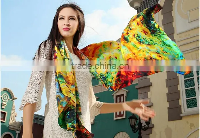 Wholesale Beauty Spring Autumn 12mm TWILL long Silk Scarf/ Silk Scarves / kerchief /headband/hijab
