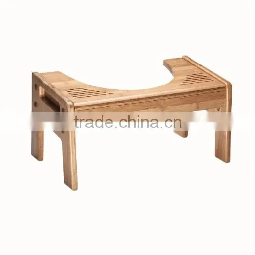2016 New Bamboo Adjustable foot stool Toilet Stool
