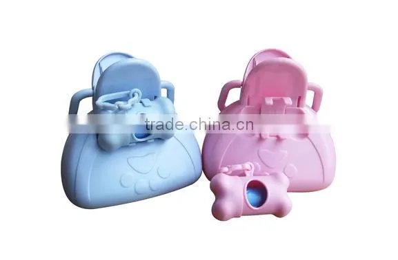 Custom pet strong plastic drawstring dog poop bag