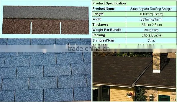 2014 hot SGB goethe asphalt shingle roof tile