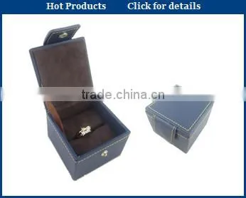 unique design pu leather ring box,black ring box