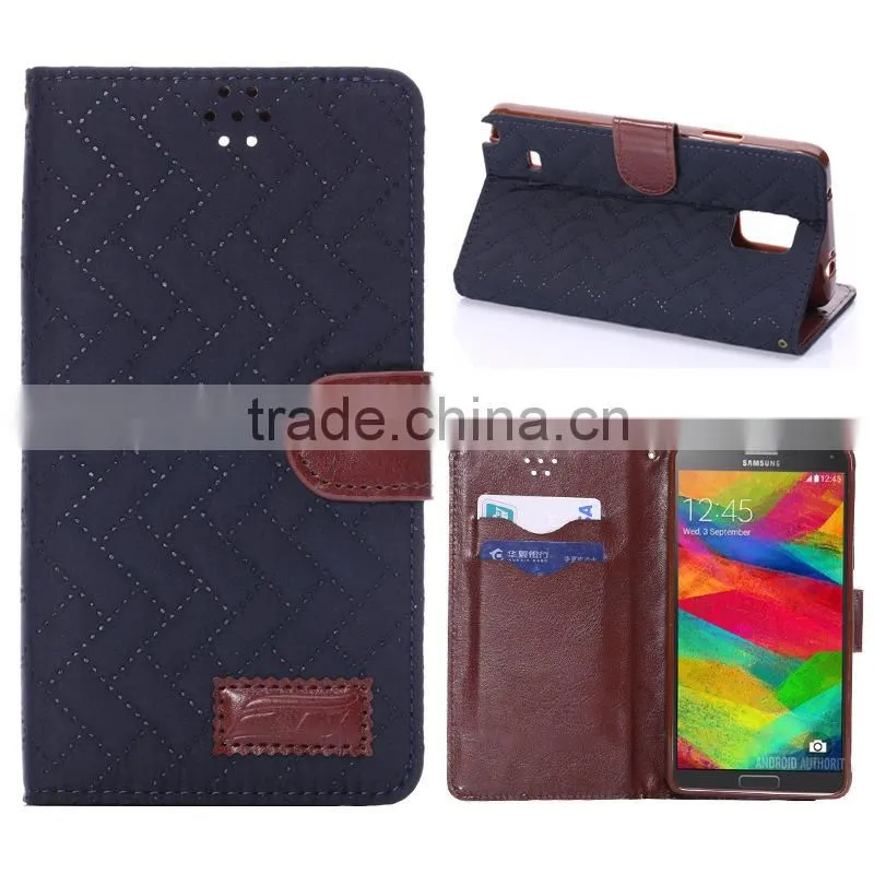 New style leather case cover, For samsung galaxy note 4 flip leather case cover D0158