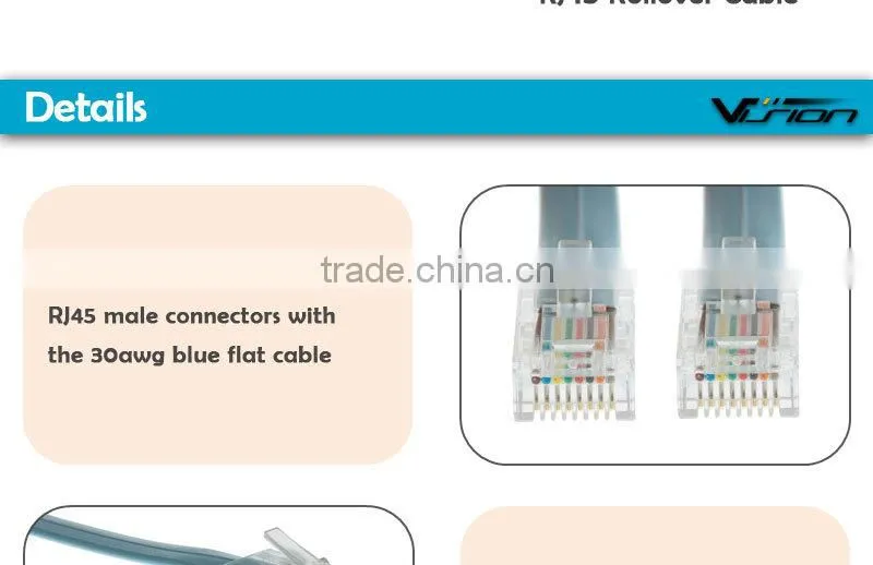 Cisco RJ45 to RJ45 Rollover Console Cable, light blue, CAB-500RJ