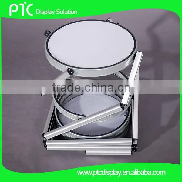 4 layers round aluminum advertising twister tower display