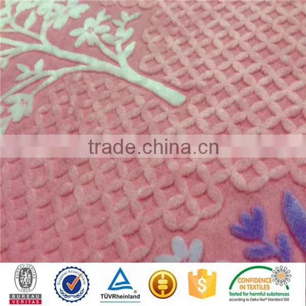 warp knitting burnn-out short pile velvet decoration sofa cover fabric