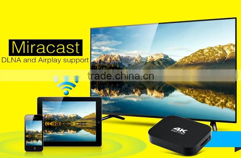 android 4.4 TV box Amlogic S802 smart TV box 2G/8G OTG RJ45 usb H.265/hevc 1080p XBMC media player 4K&2K player