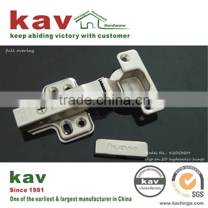2D detachable adjustable hydraulic door closer hinge
