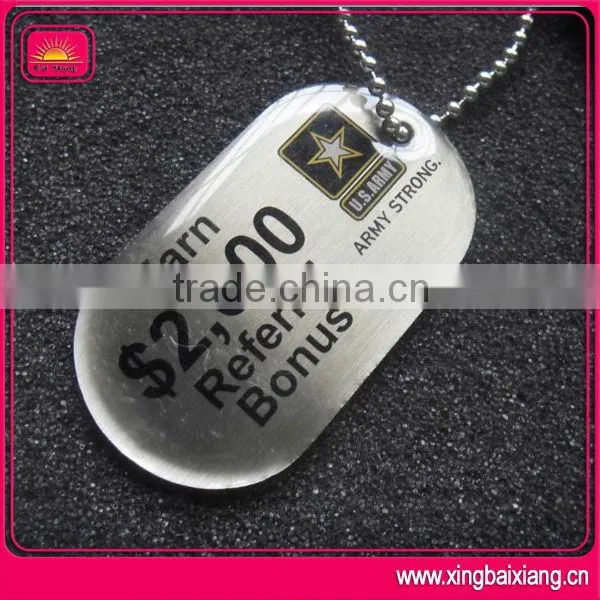 Cheap custom wholesale dog tags with necklace