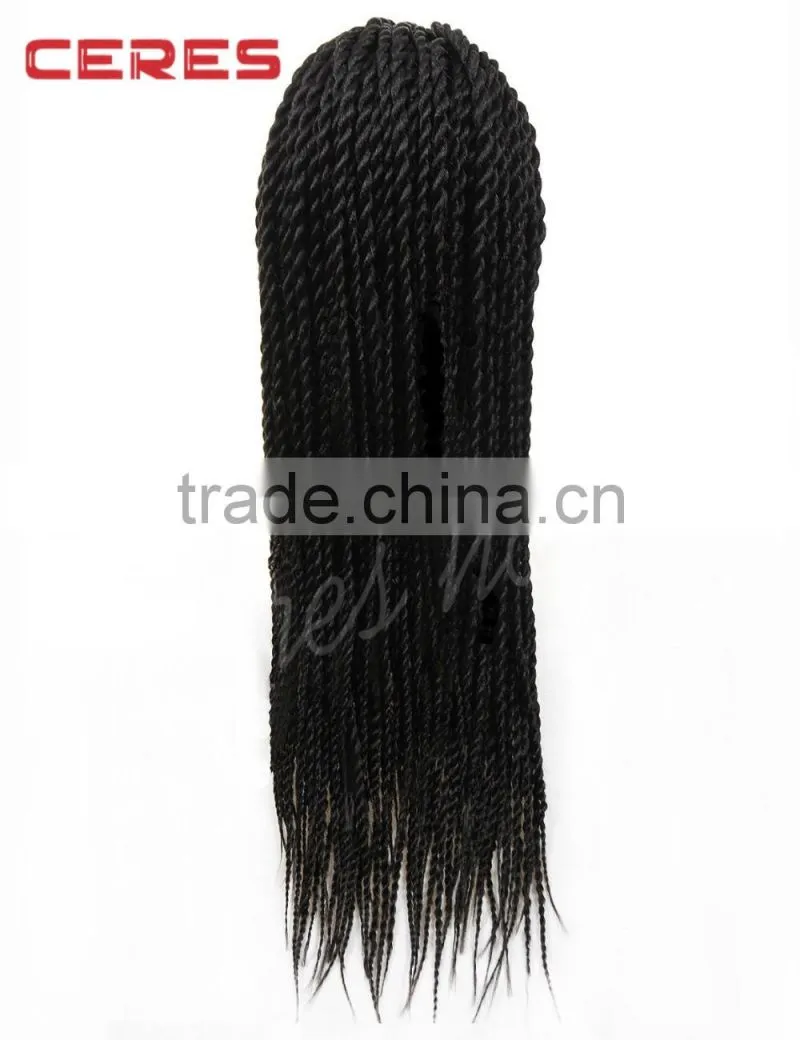 lace front box braid wig synthetic African braided wig for black women