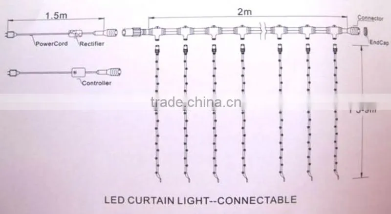 Hot selling Christmas led waterfall strings with low price