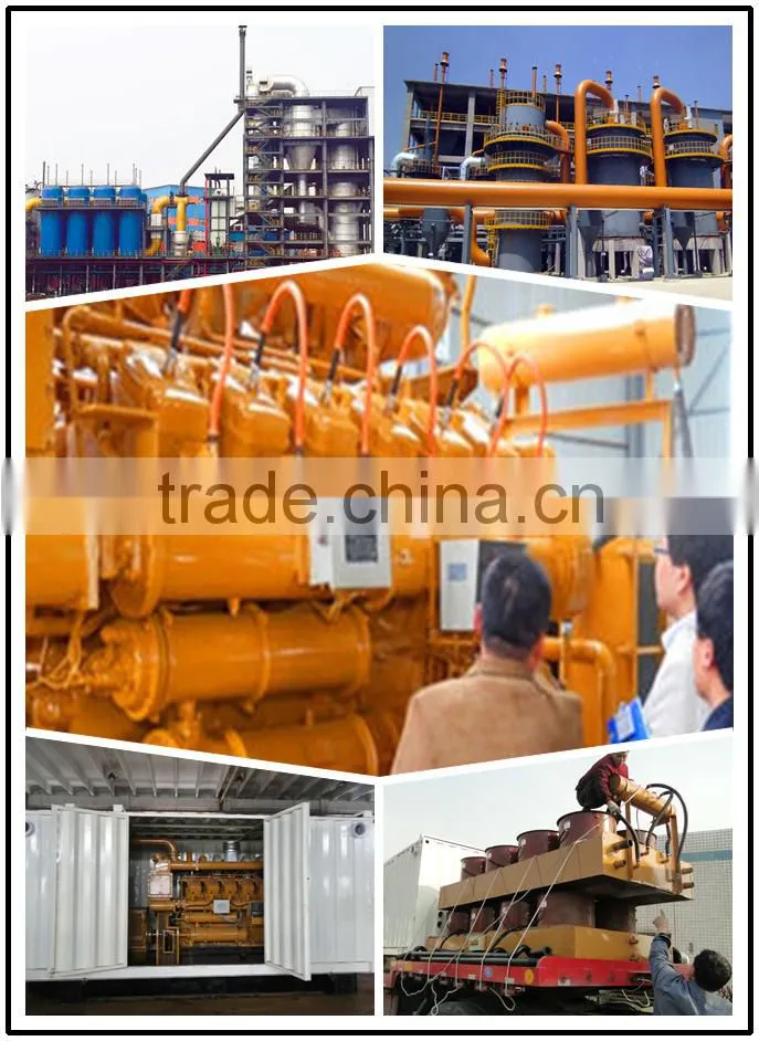 Wood chips Used High efficient CE ISO Siemens Alternator wood gas generator 400KW with syngas power plant