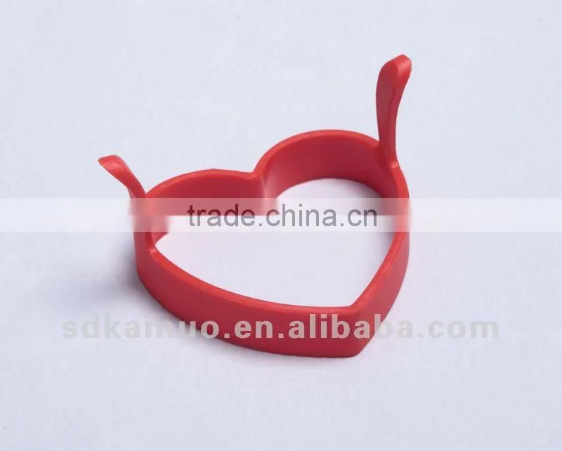 Kitchen tool heart shaped silicone cooking rubber egg ring