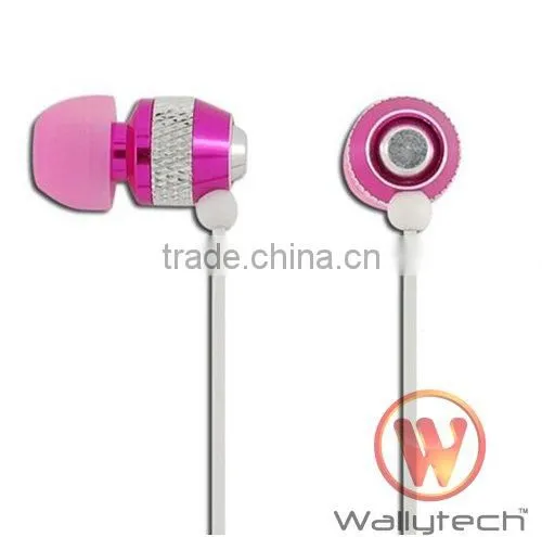 Colorful&Hot sale Metal Earphone For iPod For MP3 / MP4