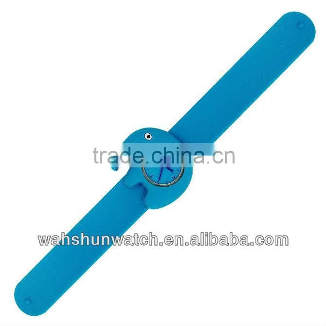 Silicone slap bracelet watch or silicone slap watch