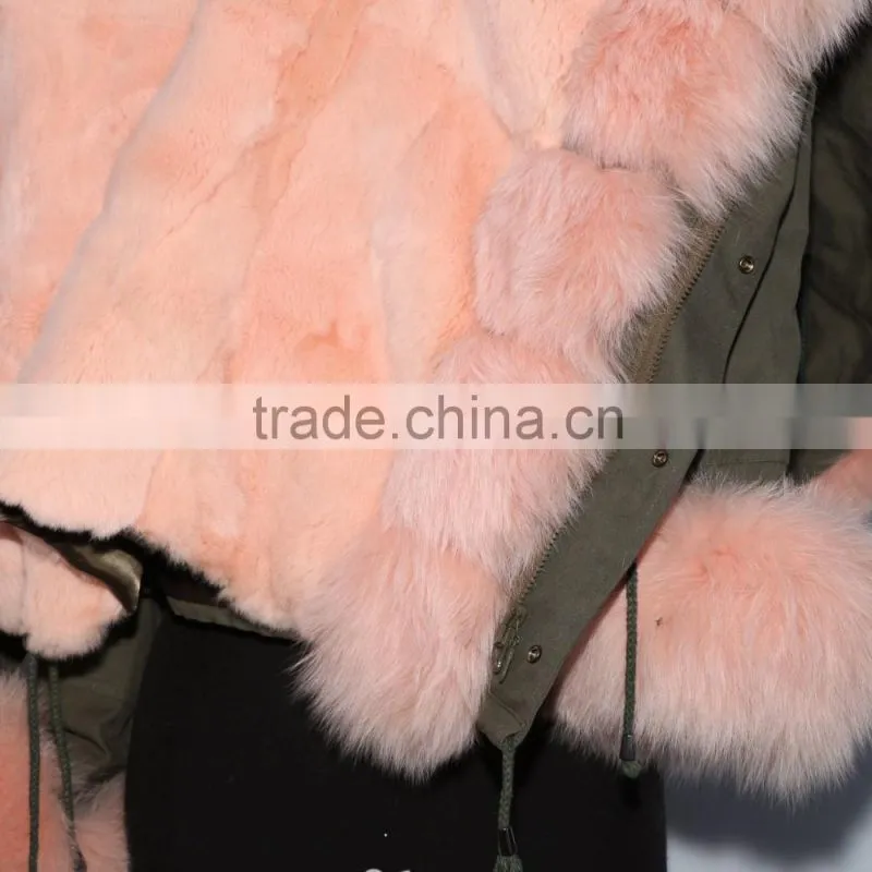 PK31 Winter New Style Parka Coat With Raccoon Fur Trim