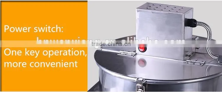 Stainless steel LPG heating popcorn machine electric mixer function