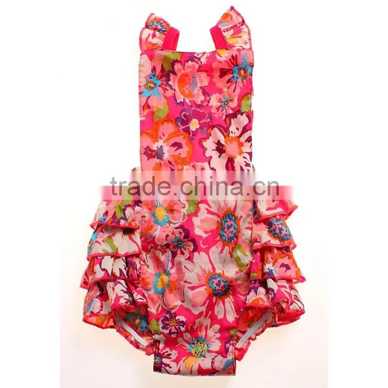 Different fashionable baby wholesale party frock design ruffle dress pattern elegant new born rompers 2016