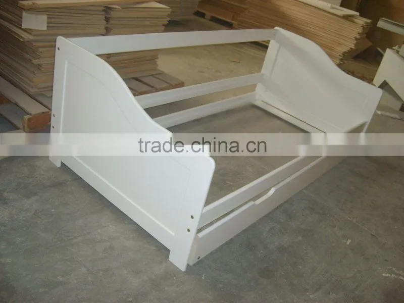Modern quality solid pine wood box bed designs for sofa bed