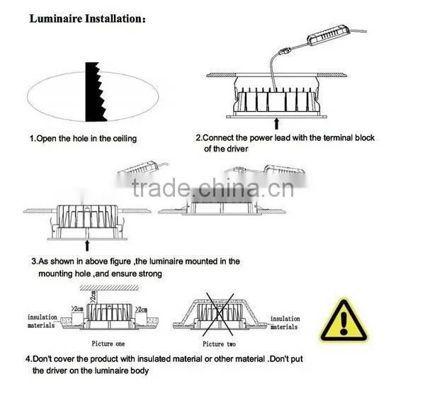 190mm cutout led downlight Die-casting aluminum material downlights