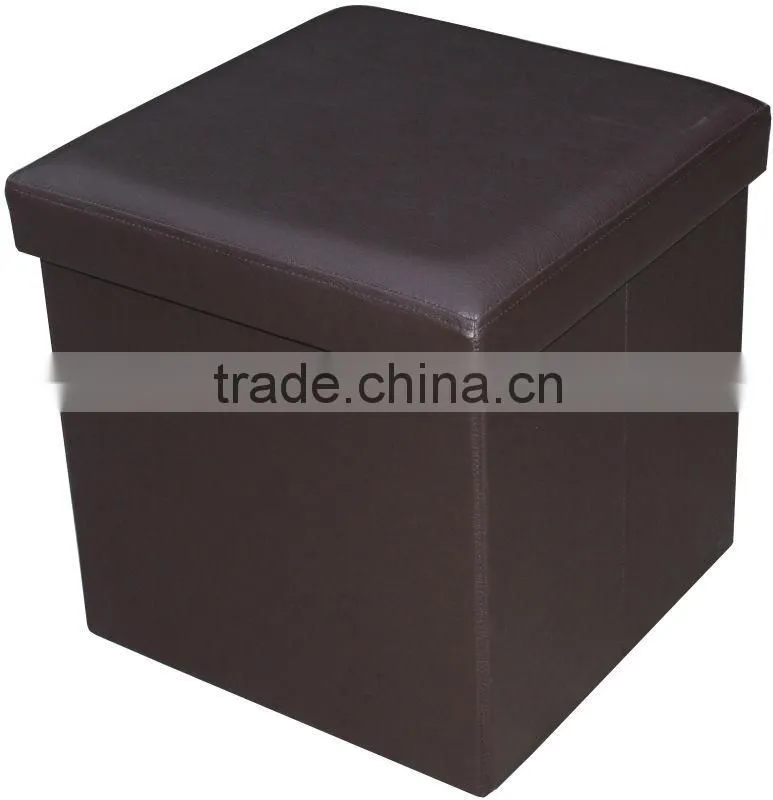 Pink PVC Leather ottoman pouf