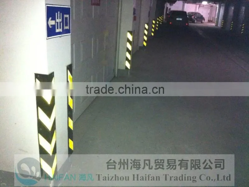 600*100*8mm red EVA wall corner guard for underground garage/ EVA high visibility colourful corner guard for parking safety