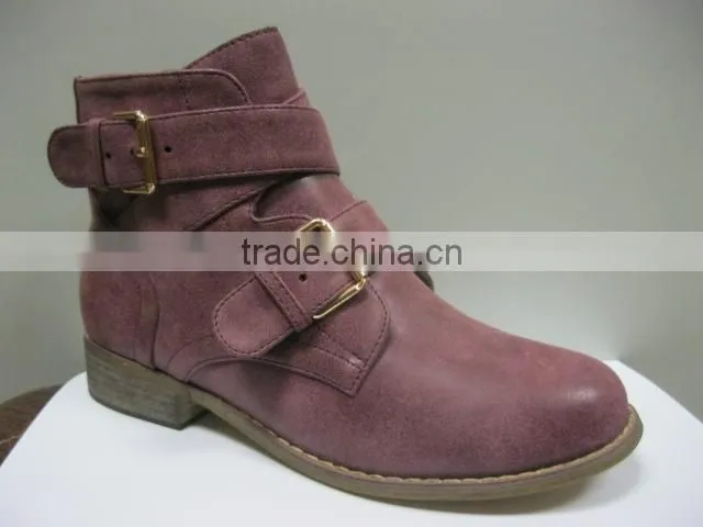 HY2077 free sample purple boot with buckle