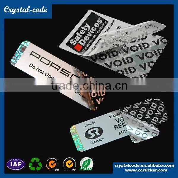 High quality custom tamper evident material electronic products warranty repair VOID type security label