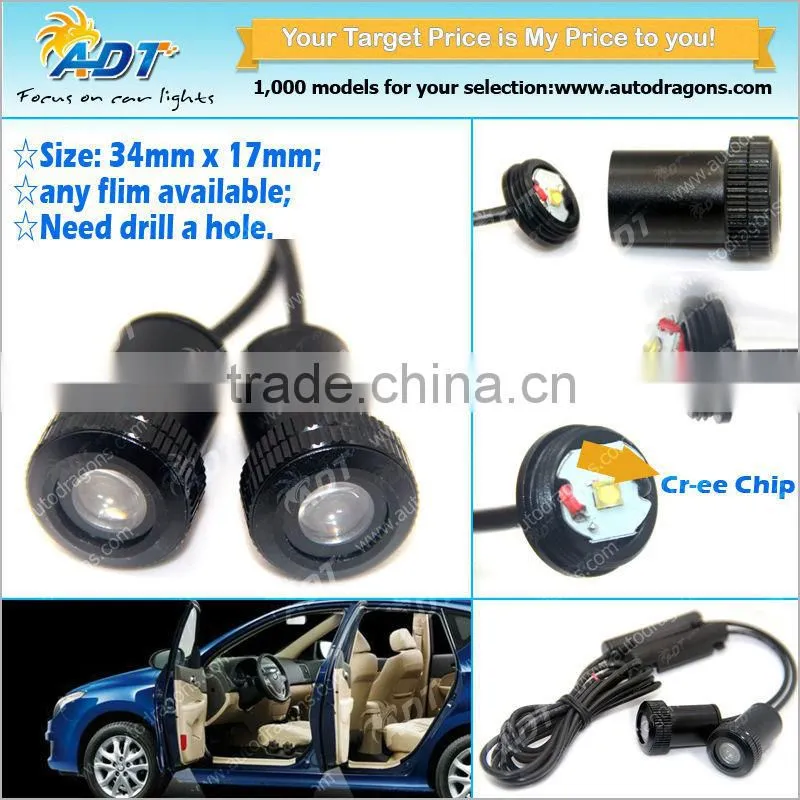 2016 Hot sale 7w 12-24V Non-fading motorcycle ghost laser mini led ghost shadow light