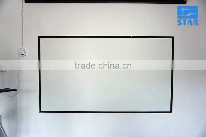 100 inch HD Front projection screen with black border / Simple Roll up projection screen