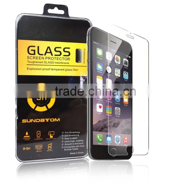 China supplier Ultra thin 0.33mm arc edge 2.5D tempered glass front screen protector for iphone 6