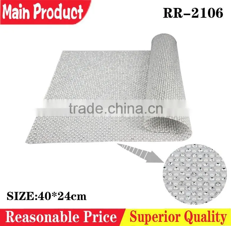 Hot fix crystal diamond mesh sparkle rhinestone mesh trimming