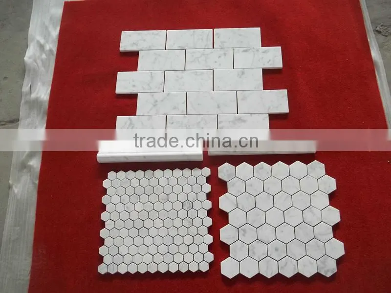 Carrara White mosaic tile pictures prices