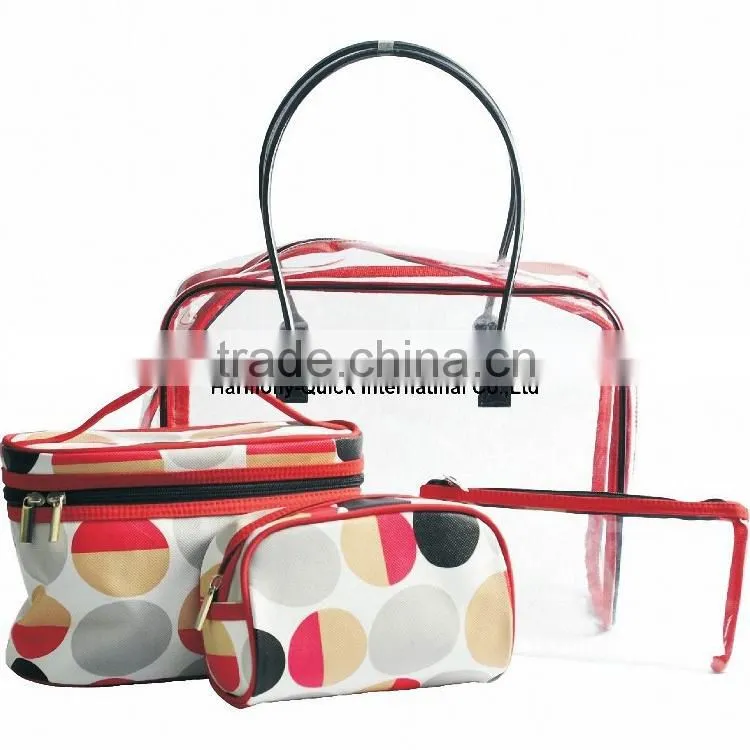 clear waterproof pvc cosmetic bag with low price