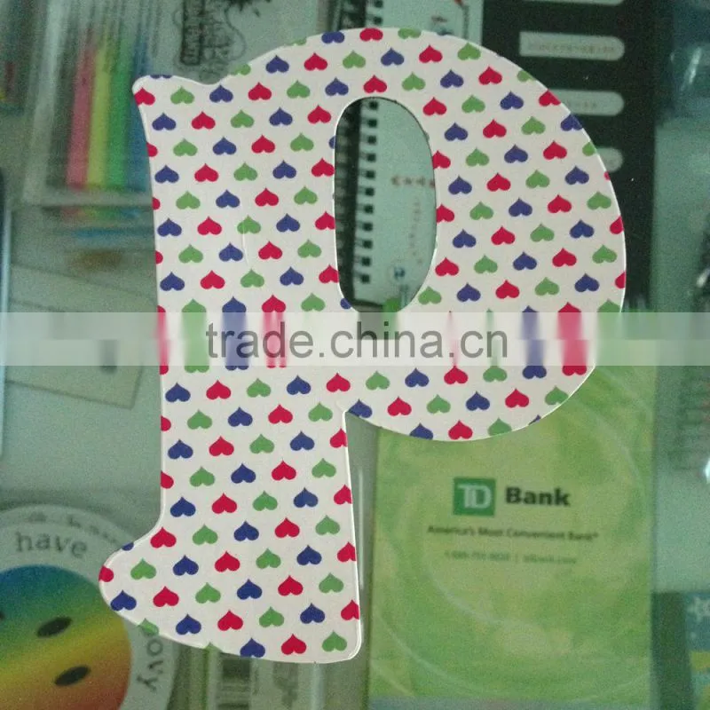 letter P shape soft fridge magnet