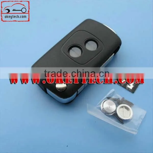 OkeyTech Peugeot 307 2 buttons flip remote key shell without groove blade for key cover peugeot 307 for key cover Peugeot key