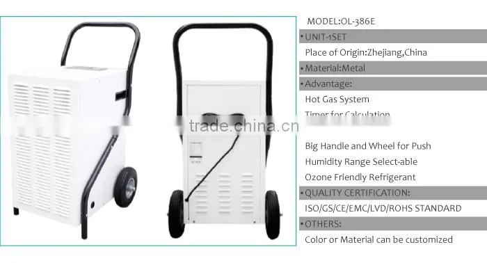 38L/D Metal Coated Swimming Pool Dehumidification Equipment Remote Control with Wifi 2016 New Design