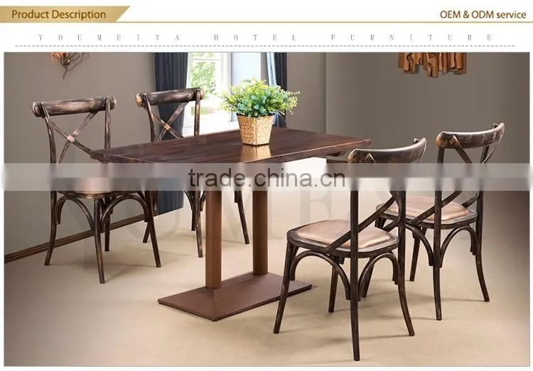 Wholesale Imitation wooden dining chair stackable aluminum bistro chair
