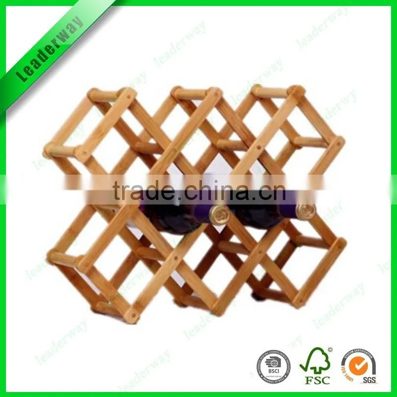 Nature bottle shape bamboo wine storage